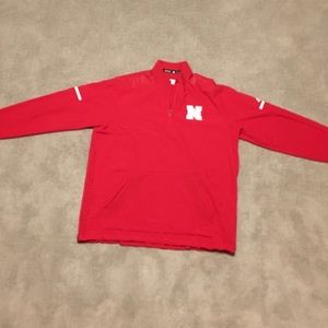 Nebraska Adidas XL Long Sleeve Woven Quarter Zip